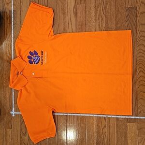 Bright orange polo